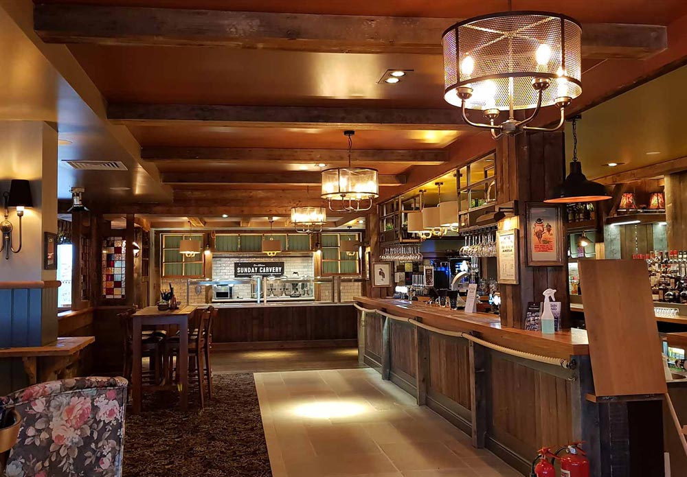 The bar area of The Amble Inn, Morpeth