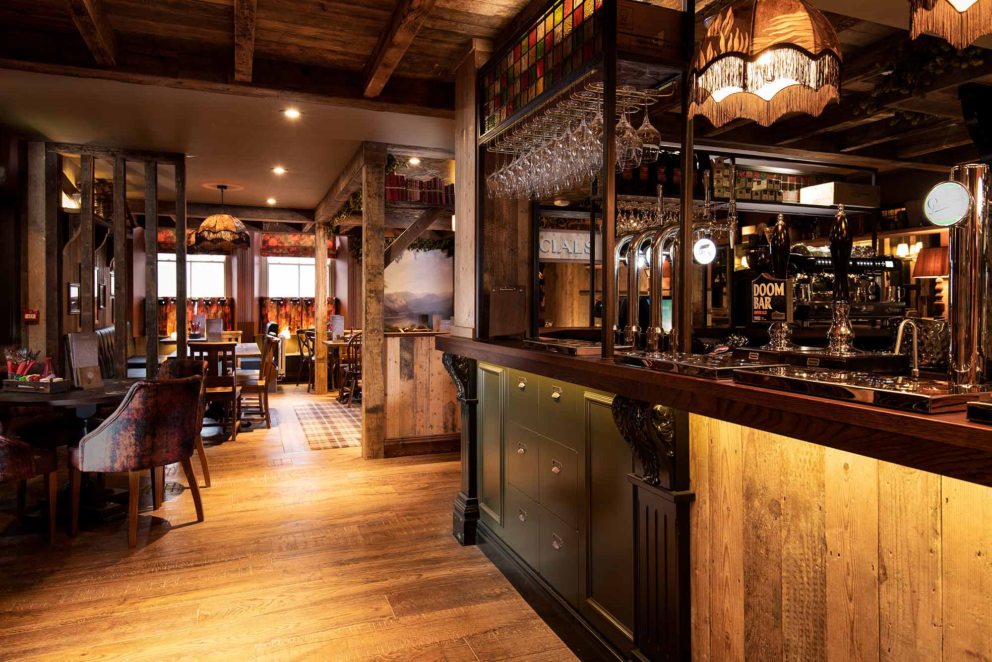 The bar area at The Ambleside Inn, Ambleside, Cumbria