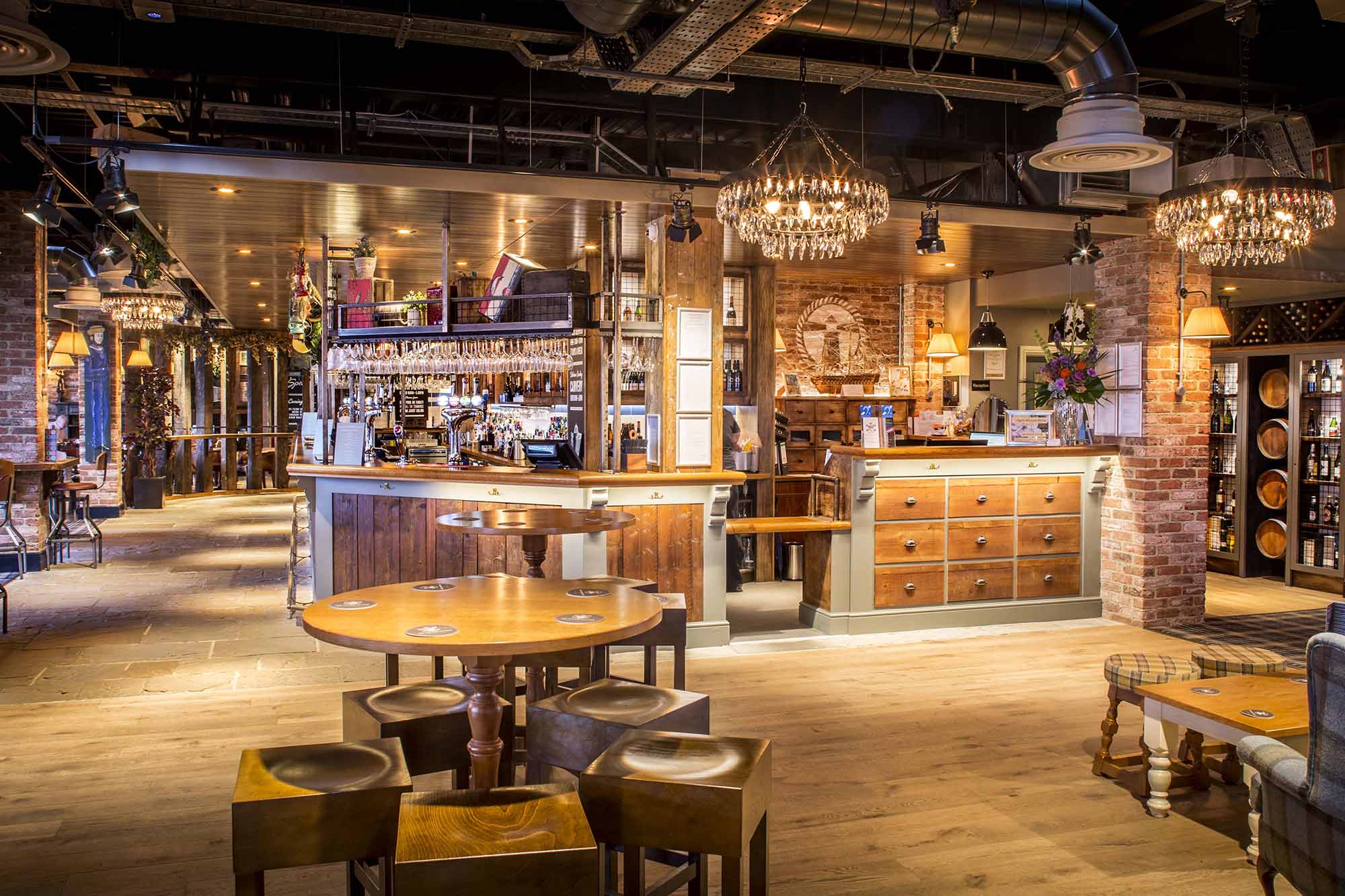 Dinnig area at The Commissioners Quay Inn, Blyth