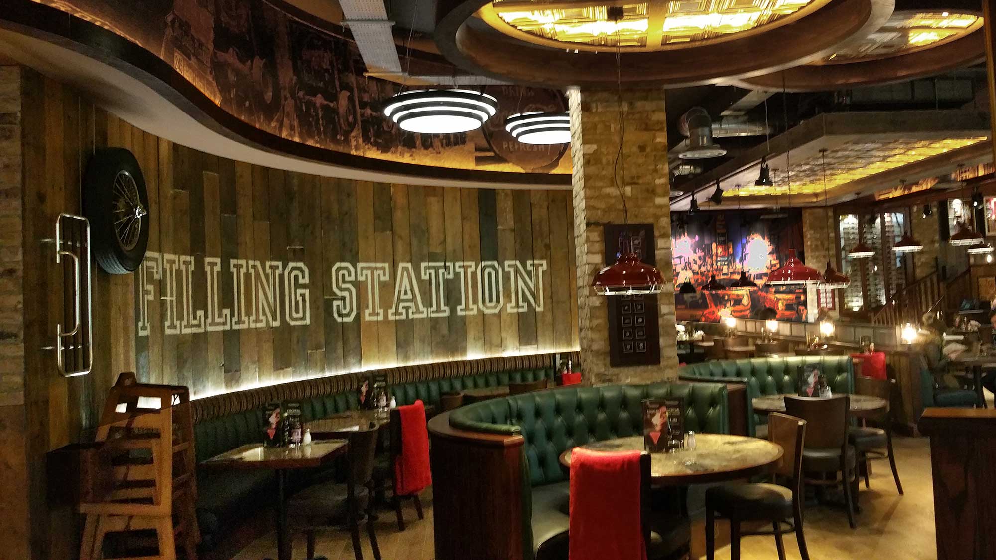 Interior view of The Filling Station, East Kilbride