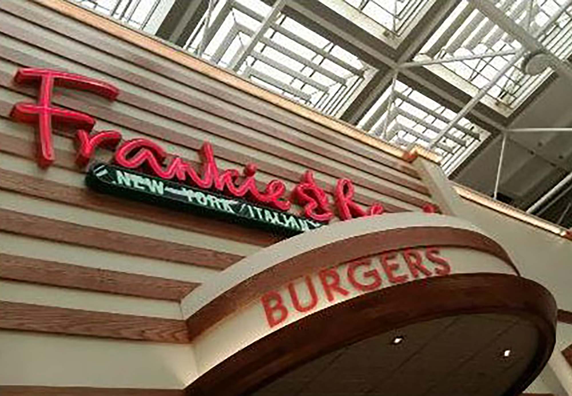 Frankie & Benny's signage, UK airports