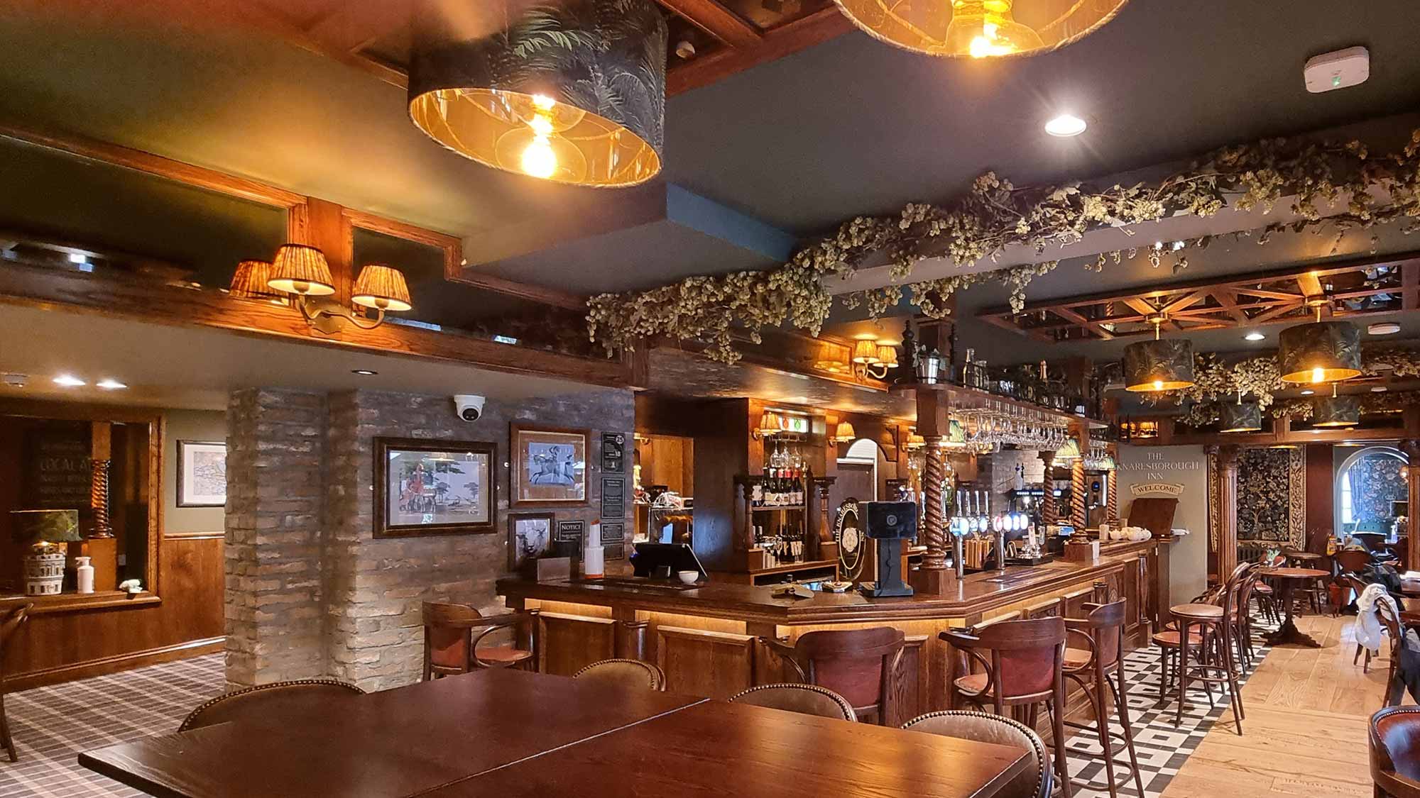 the bar and dining area of the Knaresborough Inn, Knaresborough