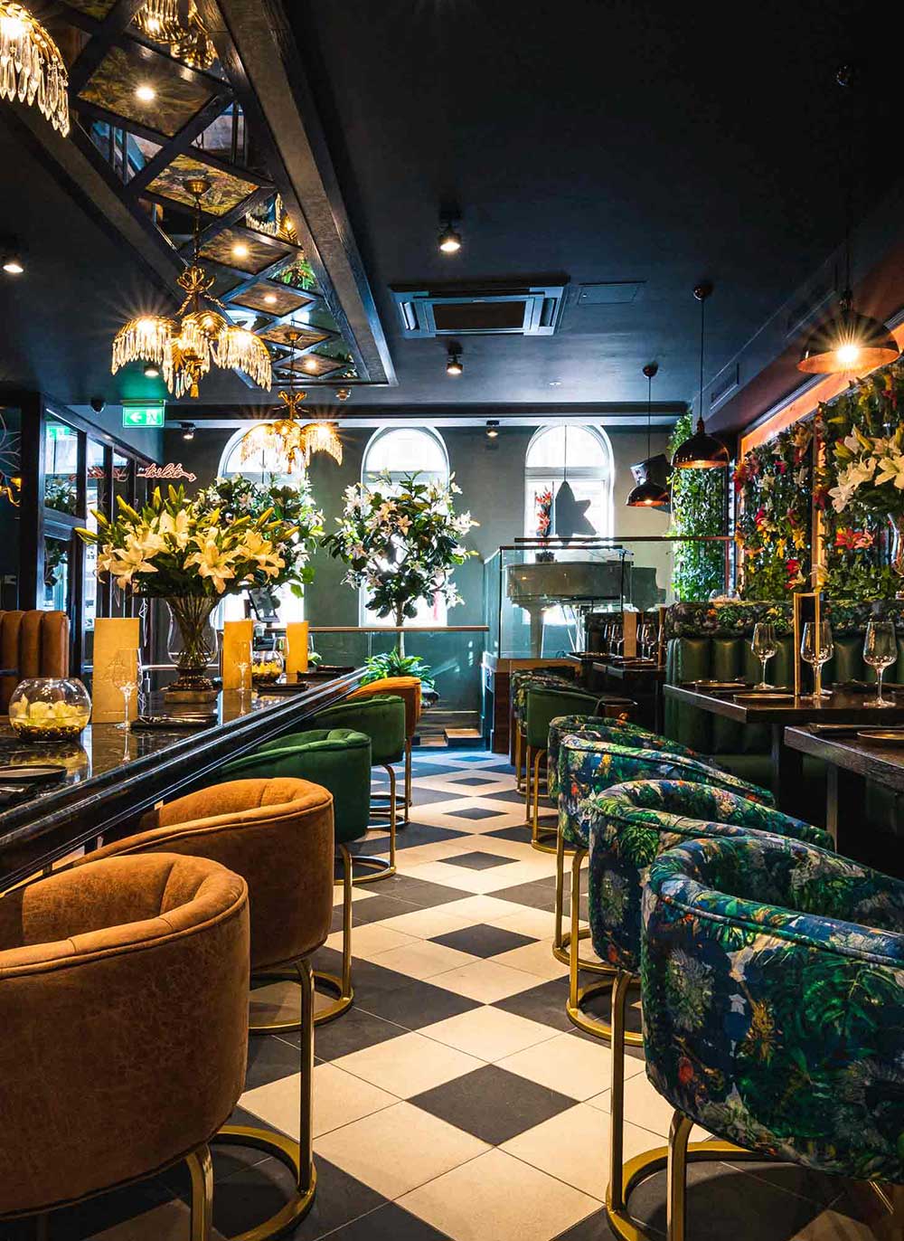 Dining tables at Leila Lily's, Newcastle upon Tyne