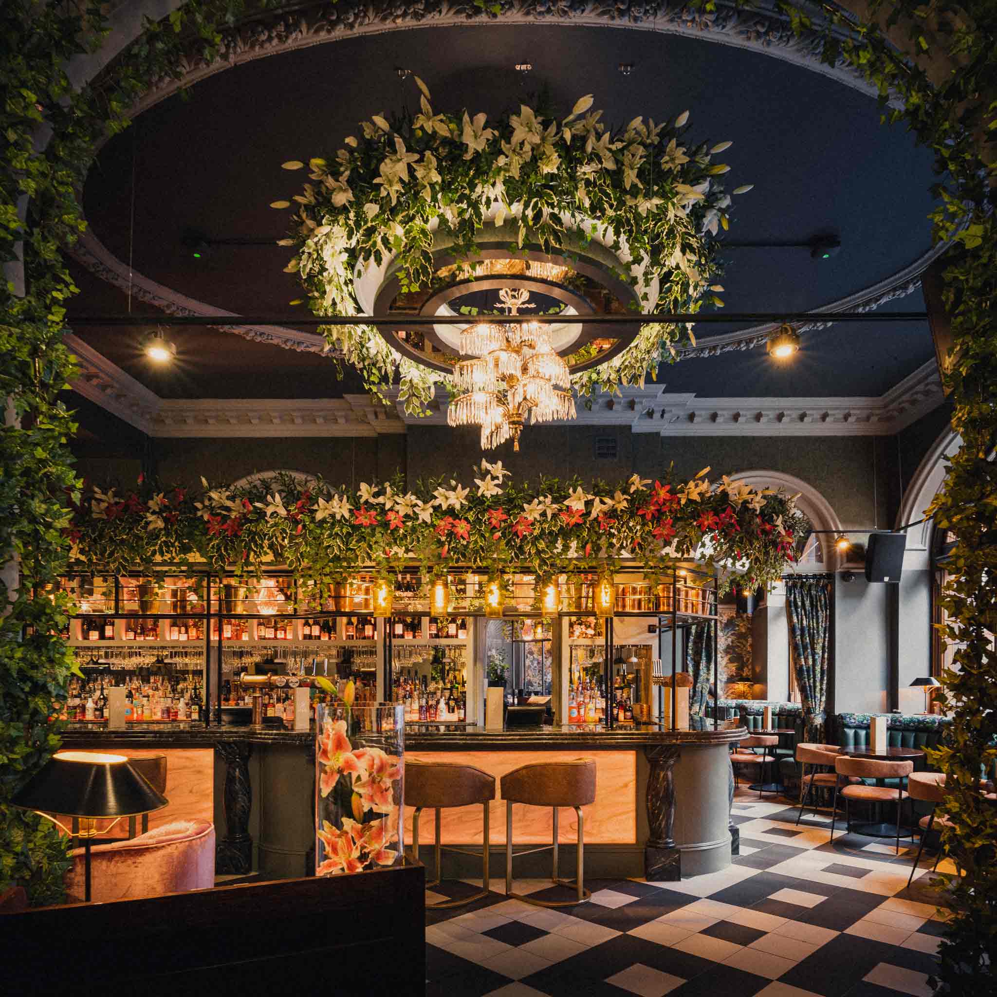 View of hte bar area at Leila Lily's, Newcastle upon Tyne
