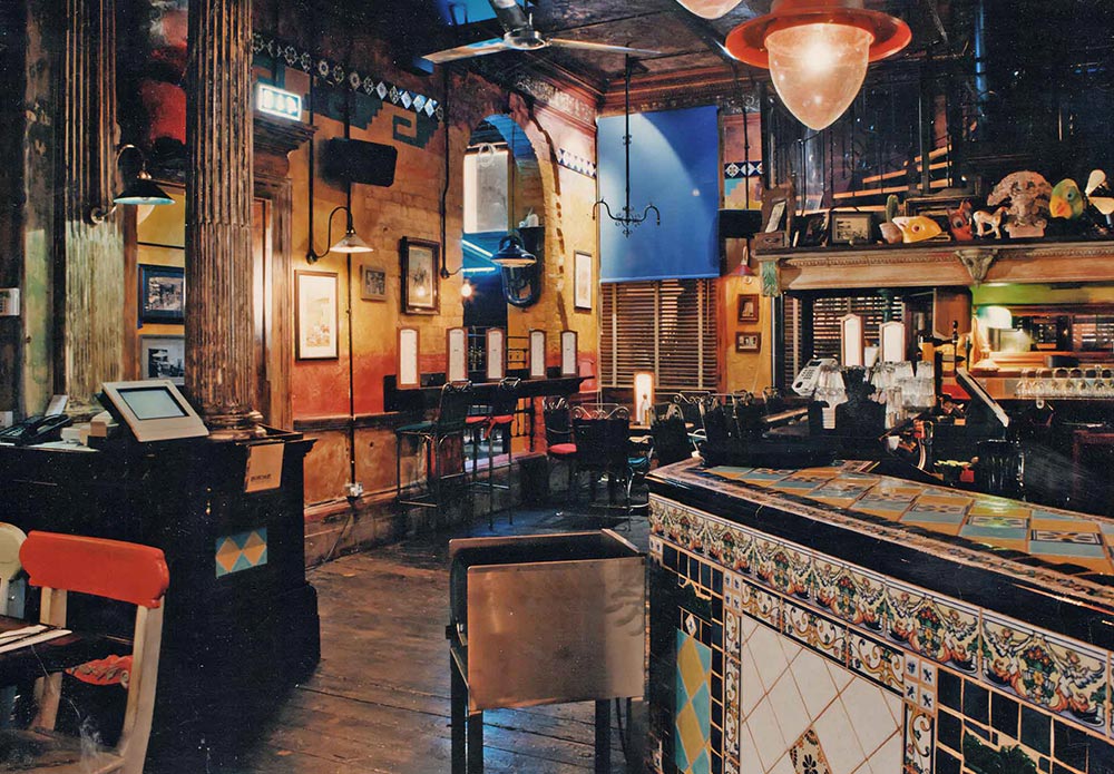 The bar area at Nachos, throughout the UK