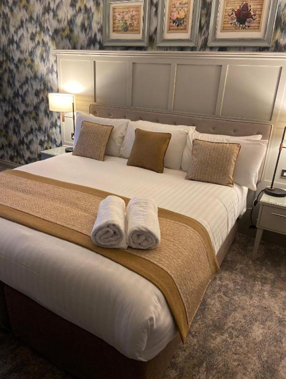 A typical bedroom interior at The Phoenix, Newcastle upon Tyne