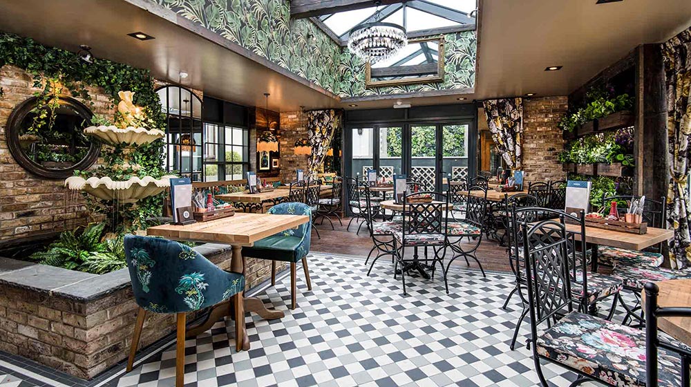 Conservatory dining area at the Seaton Lane Inn, County Durham