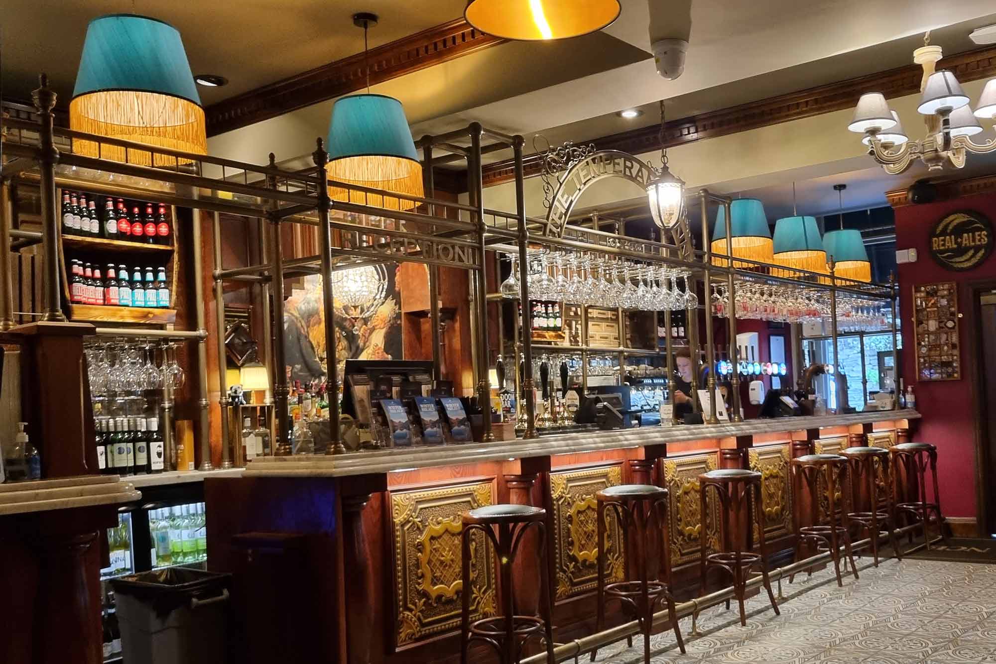 The bar at The Temperance Inn, Ambleside, Cumbria