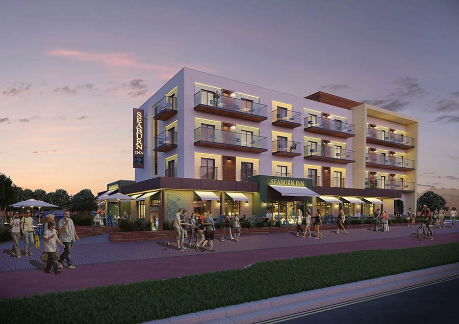 Seaburn Inn exterior CGI visual