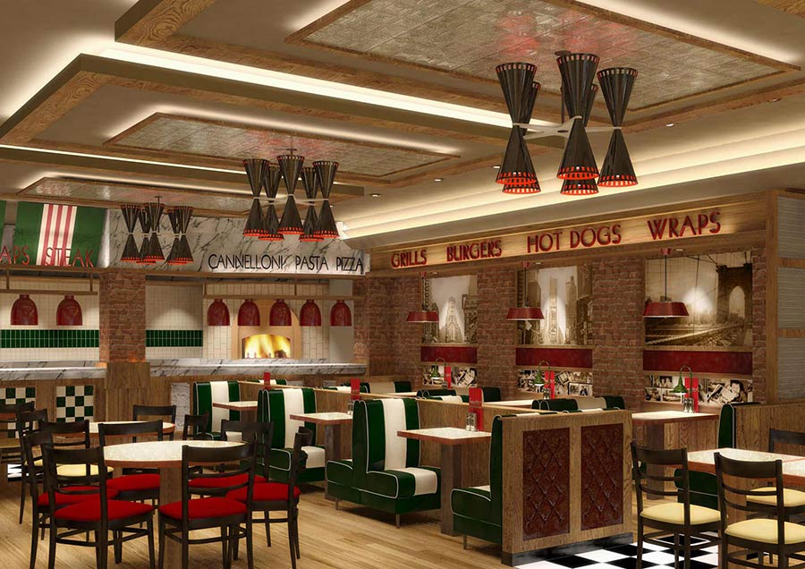 Frankie & Benny's interior design CGI