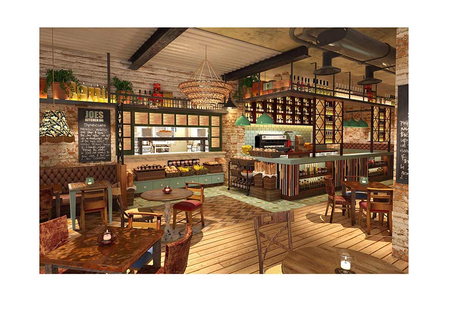 interior design marker visual of Joe's Kitchen