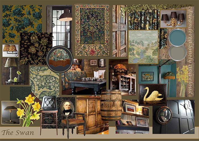 interior design feasibility and concept visual for The Swan, Grasmere, Cumbria