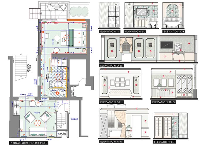 interior design plans and elevations proposal detail image