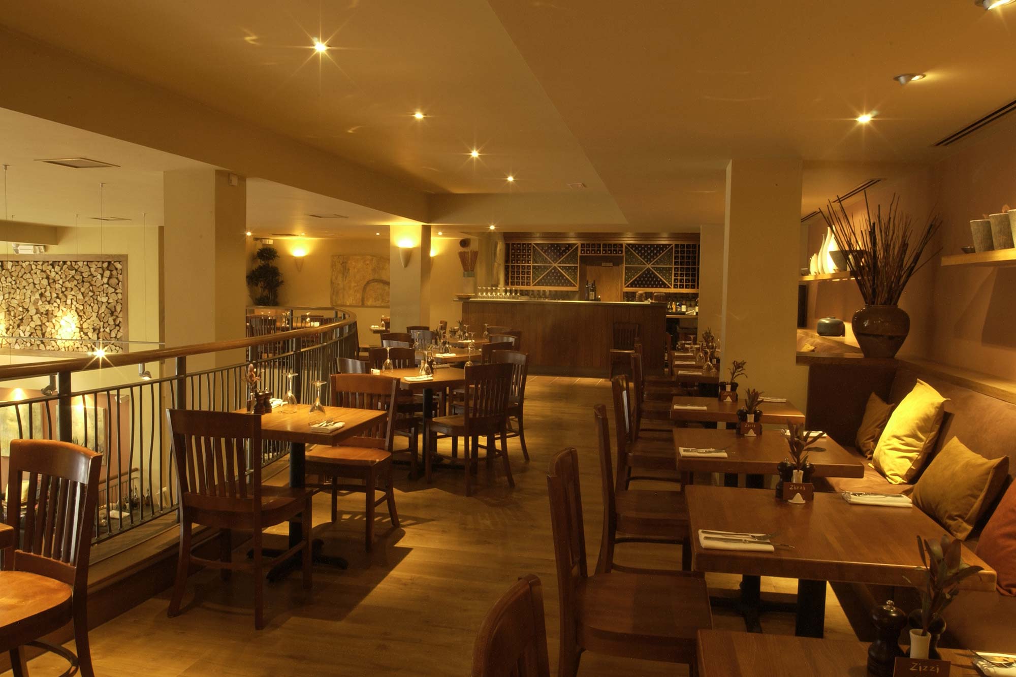 Typical interior of Zizzi restaurants